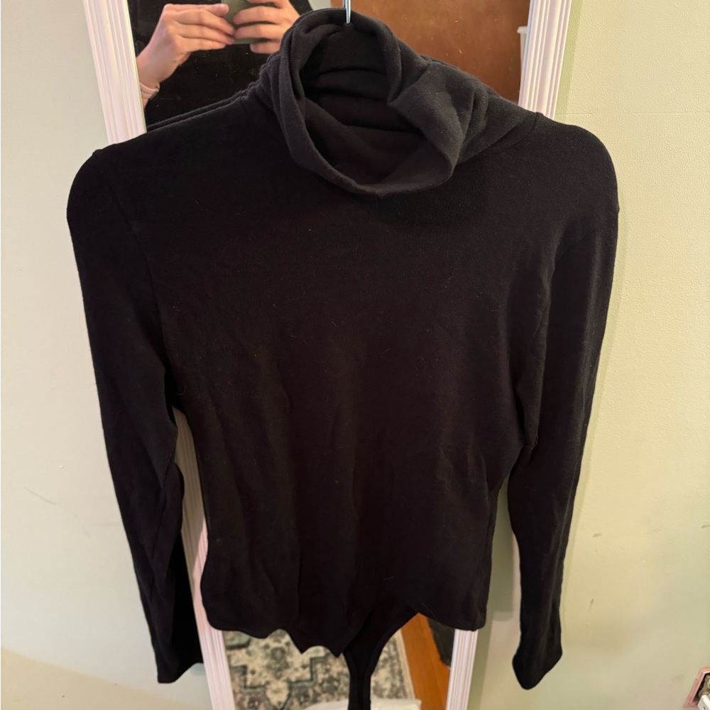 Madewell Black Turtleneck Bodysuit